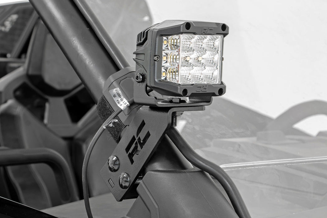 Rough Country Led Light A Pillar Mount 2" Black Pair Amber Drl Polaris Rzr Pro Xp 93079