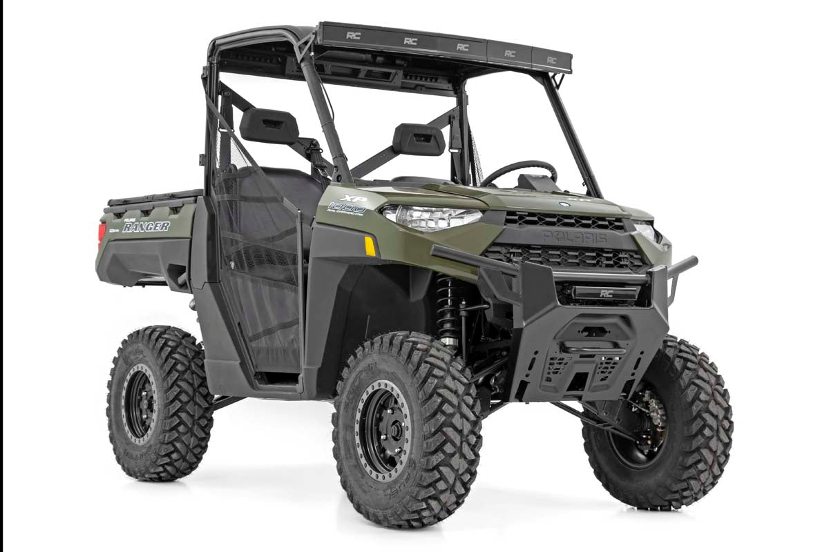 Rough Country Led Light Bumper Mount 12" Black Single Row Fits Polaris Ranger Xp 1000/1000 Crew 93014
