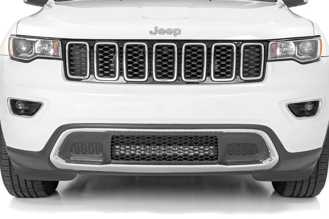 Rough Country compatible with Jeep 20In Led Bumper Kit Chrome Series W/ Cool White Drl (11-20 Wk2 Grand Cherokee) 70775