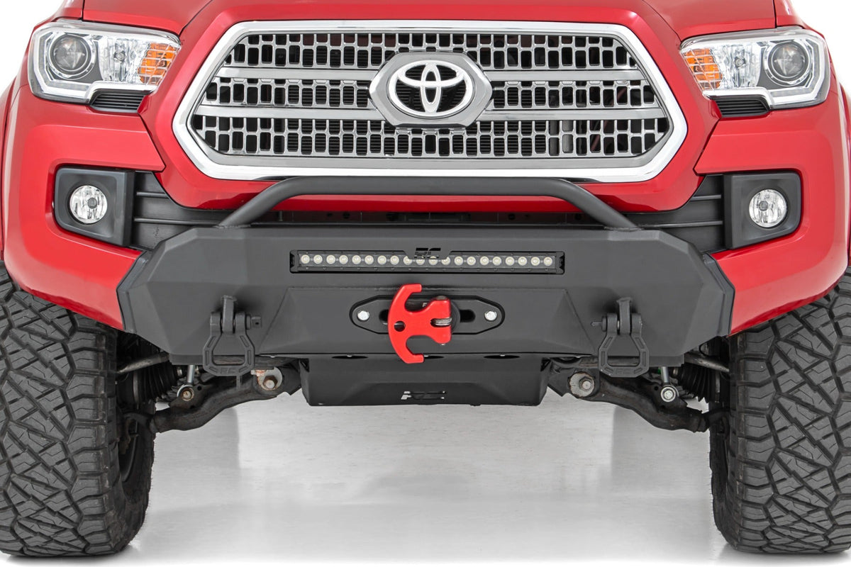 Rough Country Front Bumper Hybrid 12000-Lb Pro Series Winch Synthetic Rope Fits toyotaTacoma (16-23) 10715