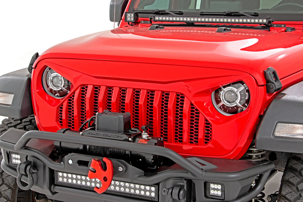 Rough Country Headlights Drl Halo Led 9" Jeep Gladiator Jt (20-23)/Wrangler Jl (18-23) RCH5300
