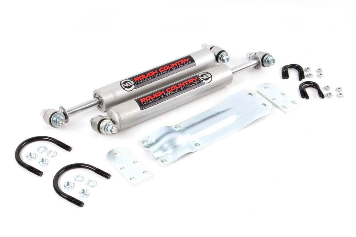 Rough Country N3 Steering Stabilizer Dual Fits GMC C15/K15 Truck (69-87)/Half-Ton Suburban (73-91) 8735630