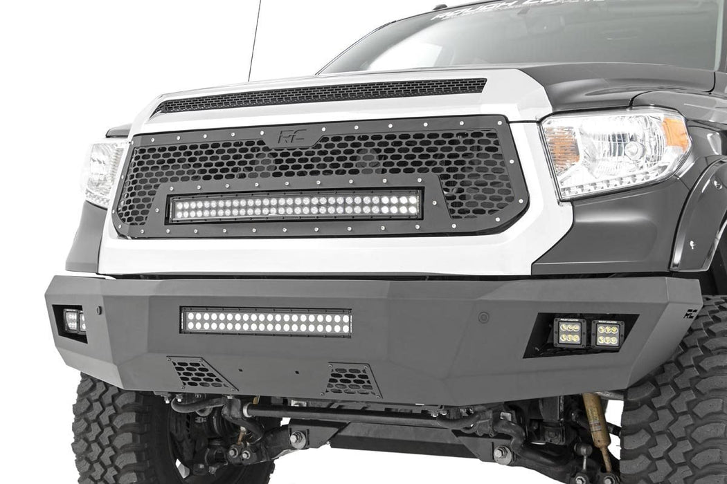 Mesh Grille | 30" Dual Row LED | Black | Amber DRL | Toyota Tundra (14-17)