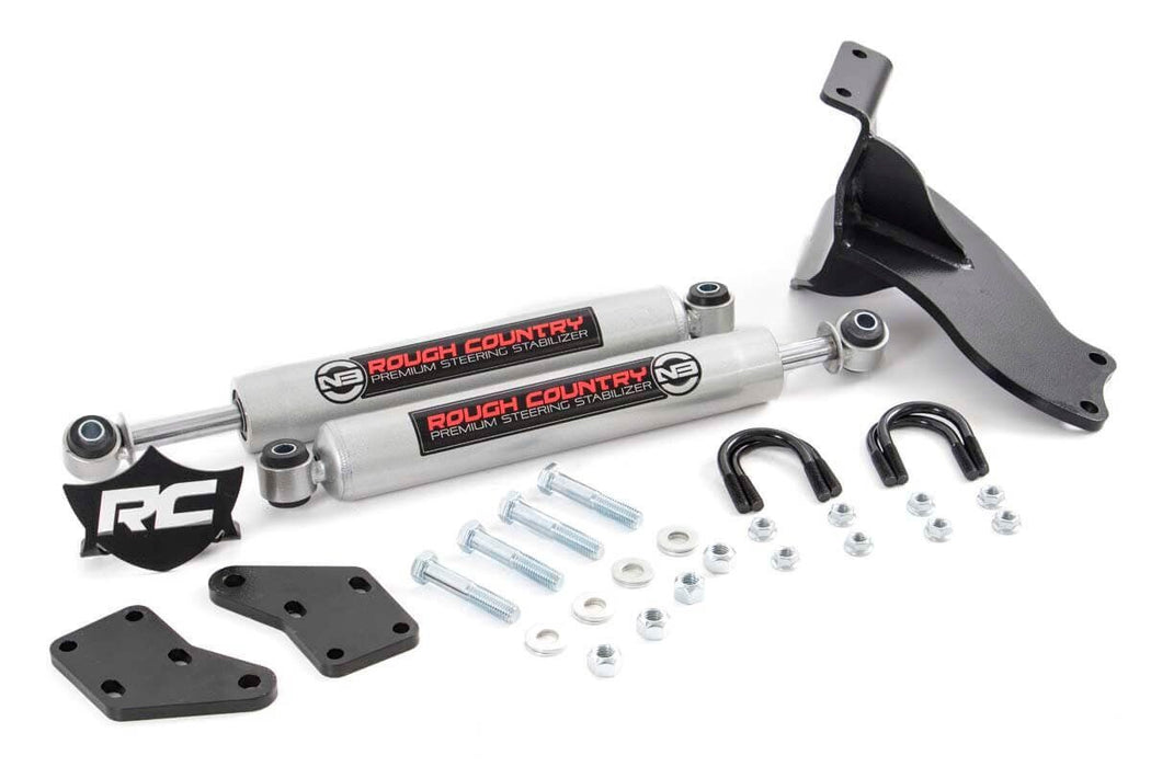 Rough Country N3 Steering Stabilizer Dual 2.5-8 Inch Lift Ram 2500 (14-23)/3500 (13-23) 8749430