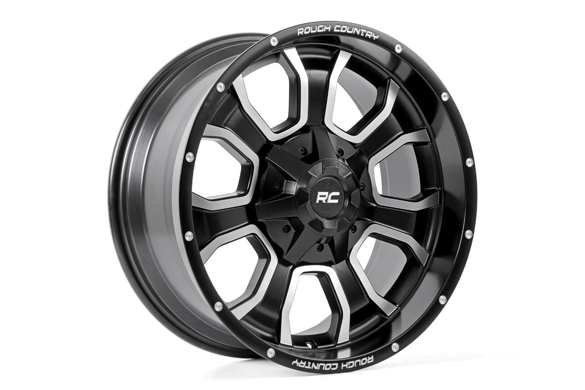 Rough Country 93 Series Wheel One-Piece Matte Black 20X10 8X6.518Mm Fits Ford F-250, Ford F-350 & more (1953-2026) 93201010