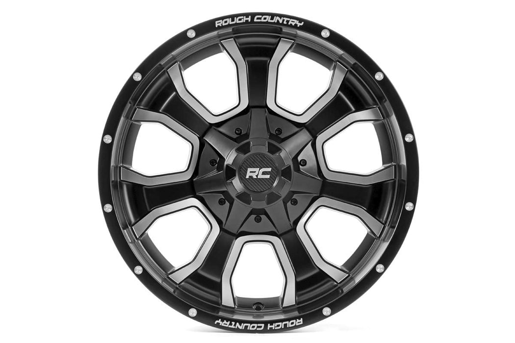 Rough Country 93 Series Wheel One-Piece Machined Black 20X9 6X5.5/6X135 0Mm 93209012