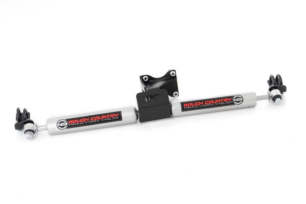 Rough Country N3 Steering Stabilizer Dual 2-8 Inch Lift Jeep Wrangler Jk (07-18) 8734930
