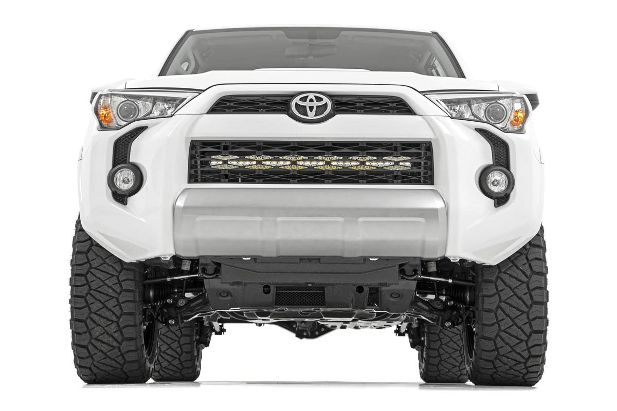 Rough Country LED Light Kit Bumper Mount 30" Chrome Dual Row White DRL Fits toyota4Runner (14-20) 70788