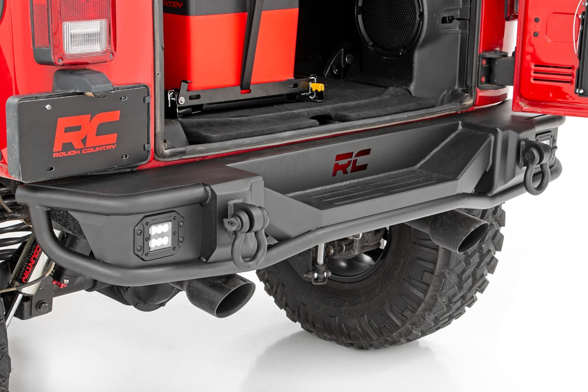 Rough Country Rear Bumper Tubular Fits Jeep Wrangler Jk (2007-2018) 10649