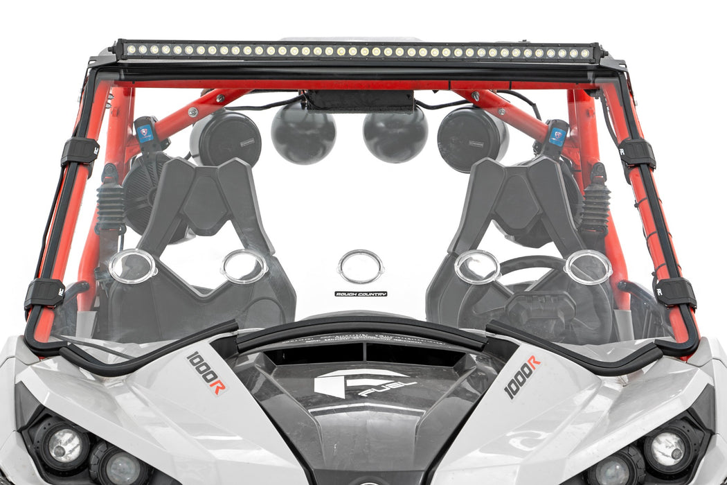 Rough Country Led Light Front Mount 40" Black Dual Row White Drl Can-Am Commander 1000/Maverick 97037