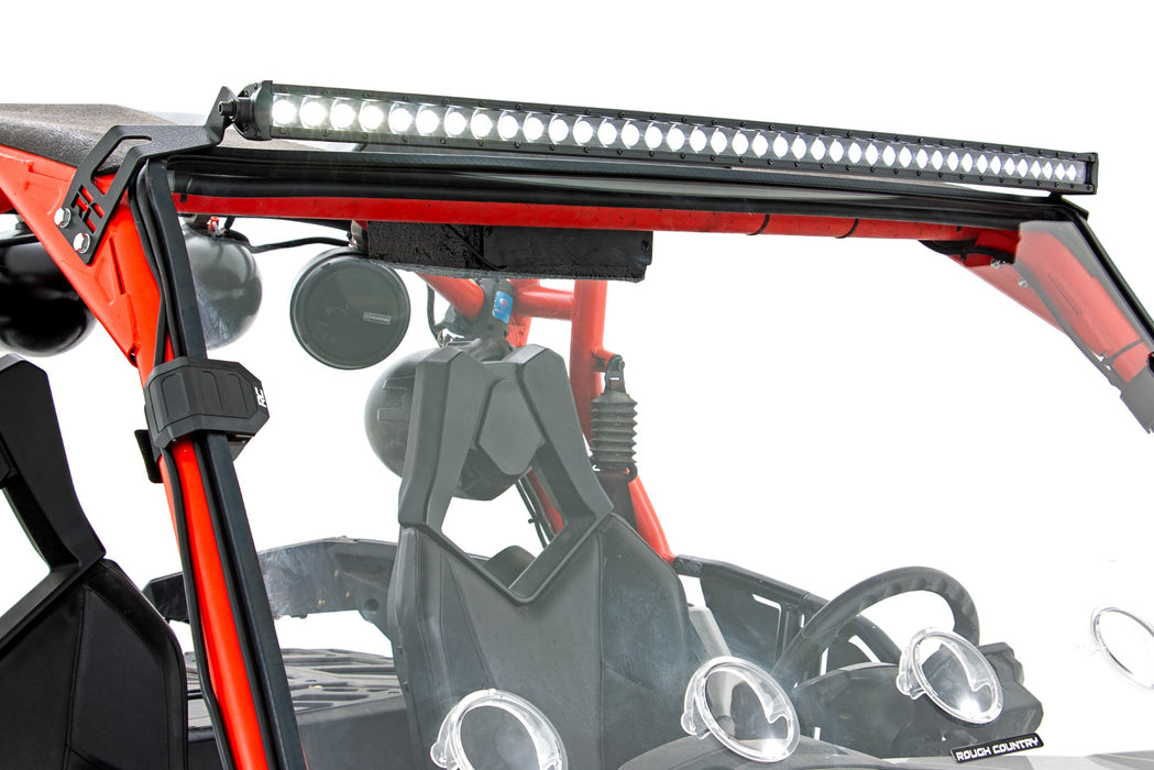 Rough Country Led Light Front Mount 40" Black Dual Row White Drl Can-Am Commander 1000/Maverick 97037