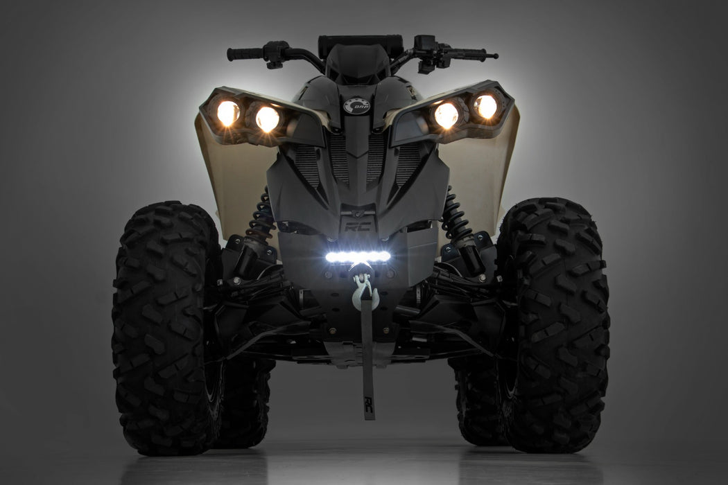 Rough Country Winch Bumper Black Series Led 6" Light Slime Line Can-Am Renegade 97072