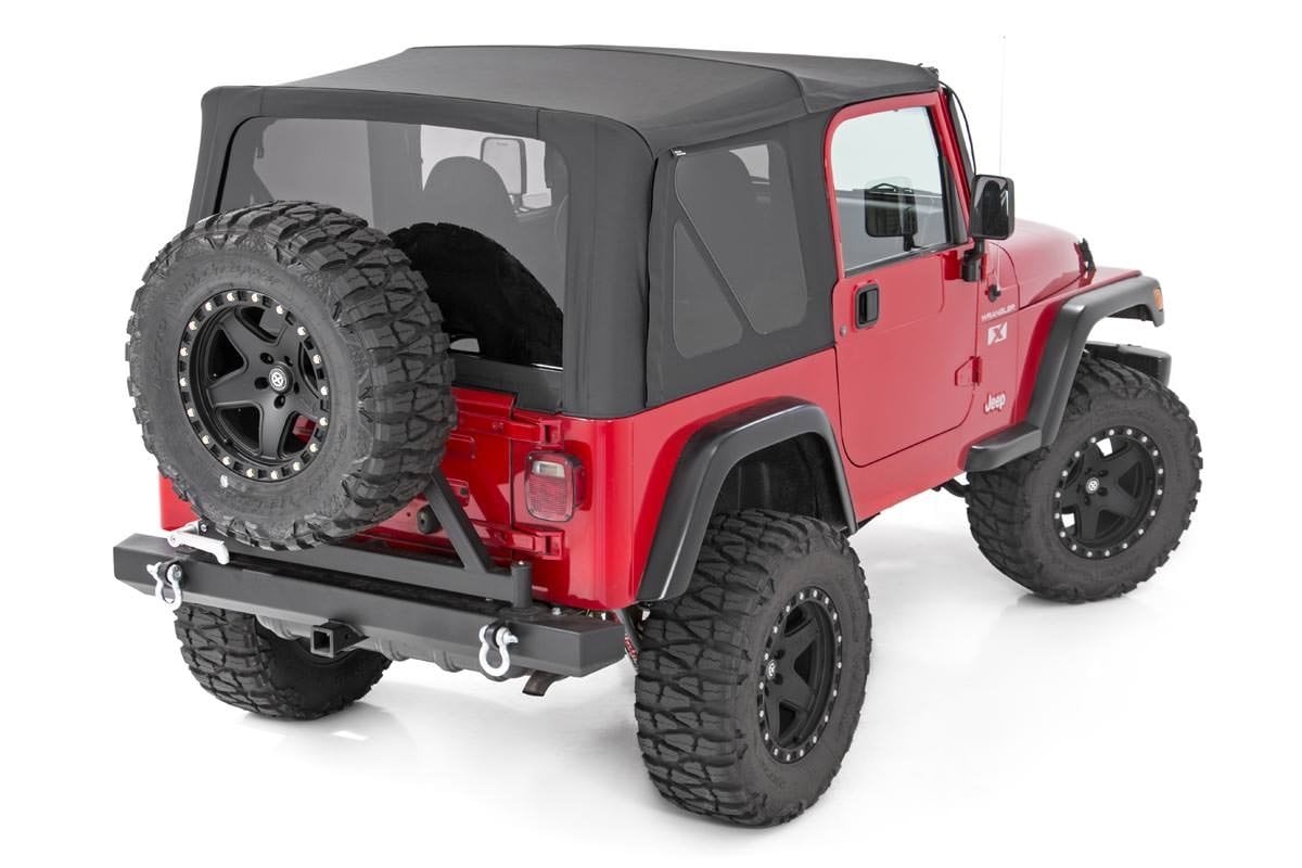 Rough Country Soft Top Replacement Black Half Doors Fits Jeep Wrangler Yj (87-95) RC84050.35