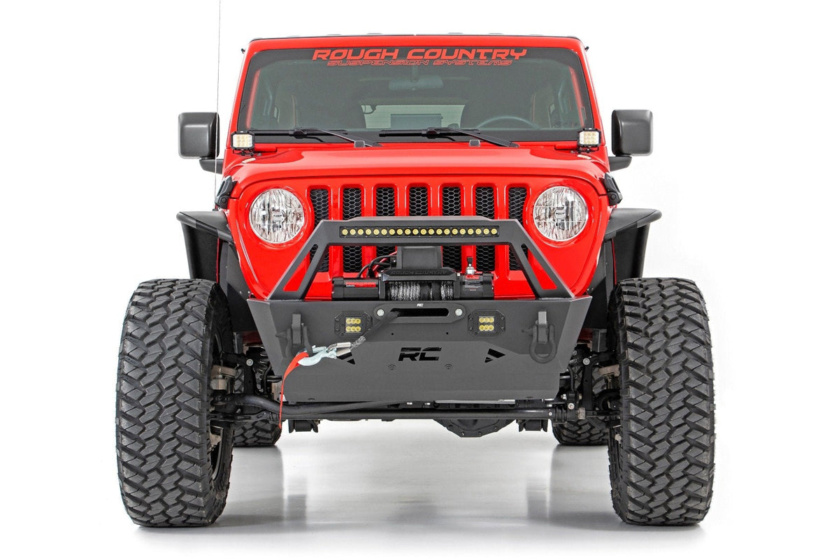 Rough Country Front Bumper Stubby Trail Fits Jeep Gladiator Jt/Wrangler Jk & Jl 10597A