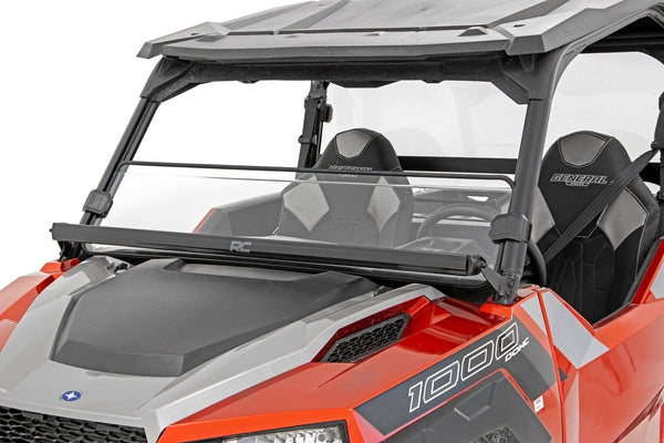 Rough Country Half Windshield Scratch Resistant Polaris General/General Xp 1000 98162011A