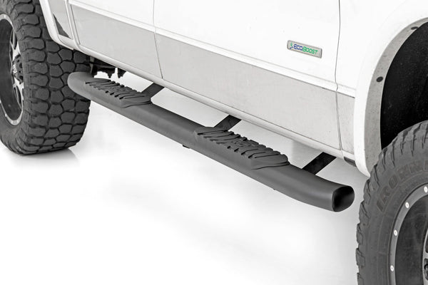 Rough Country Oval Nerf Step Crew Cab Black Fits Ford F-150 2WD/4WD (2009-2014) 21007