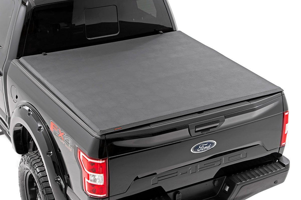 Rough Country Soft Tri-Fold Bed Cover 5'7" Bed Ford F-150 (21-23)/F-150 Lightning (22-23) RC44521550