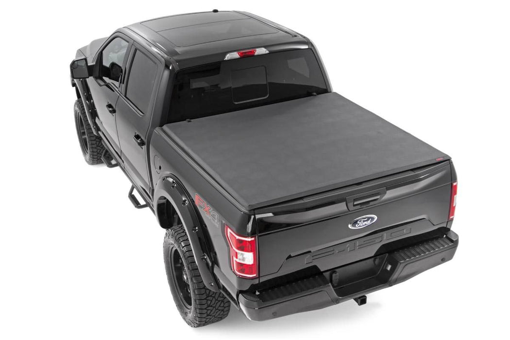 Rough Country Soft Tri-Fold Bed Cover 6'7" Bed Ford F-150 (15-20)/Raptor (17-20) RC44515650