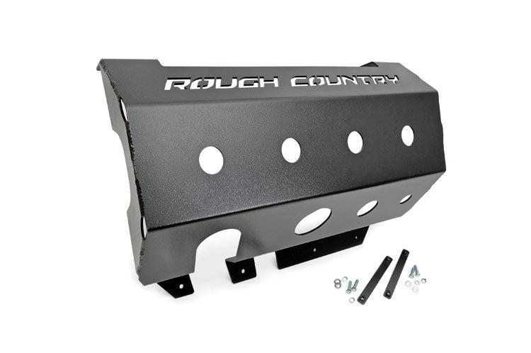 Rough Country Muffler Skid Plate compatible with Jeep Wrangler Jk (2007-2018) 779