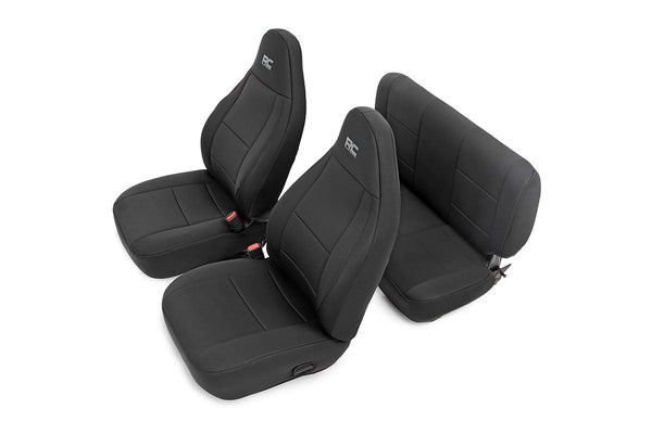 Rough Country Seat Covers Front And Rear Fits Jeep Wrangler Tj (03-06) 4WD 91001