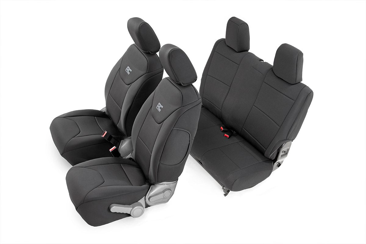 Rough Country Seat Covers Front And Rear Fits Jeep Wrangler Jk 4WD (2007-2010) 91005