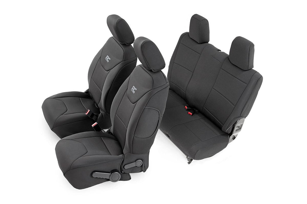 Rough Country Seat Covers Front And Rear compatible with Jeep Wrangler Jk 4Wd (2011-2012) 91006