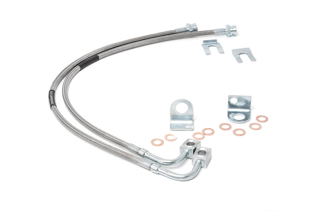 Rough Country Brake Lines Stainless Rear 4-6 Inch Lift Jeep Wrangler Jk (07-18) 89708