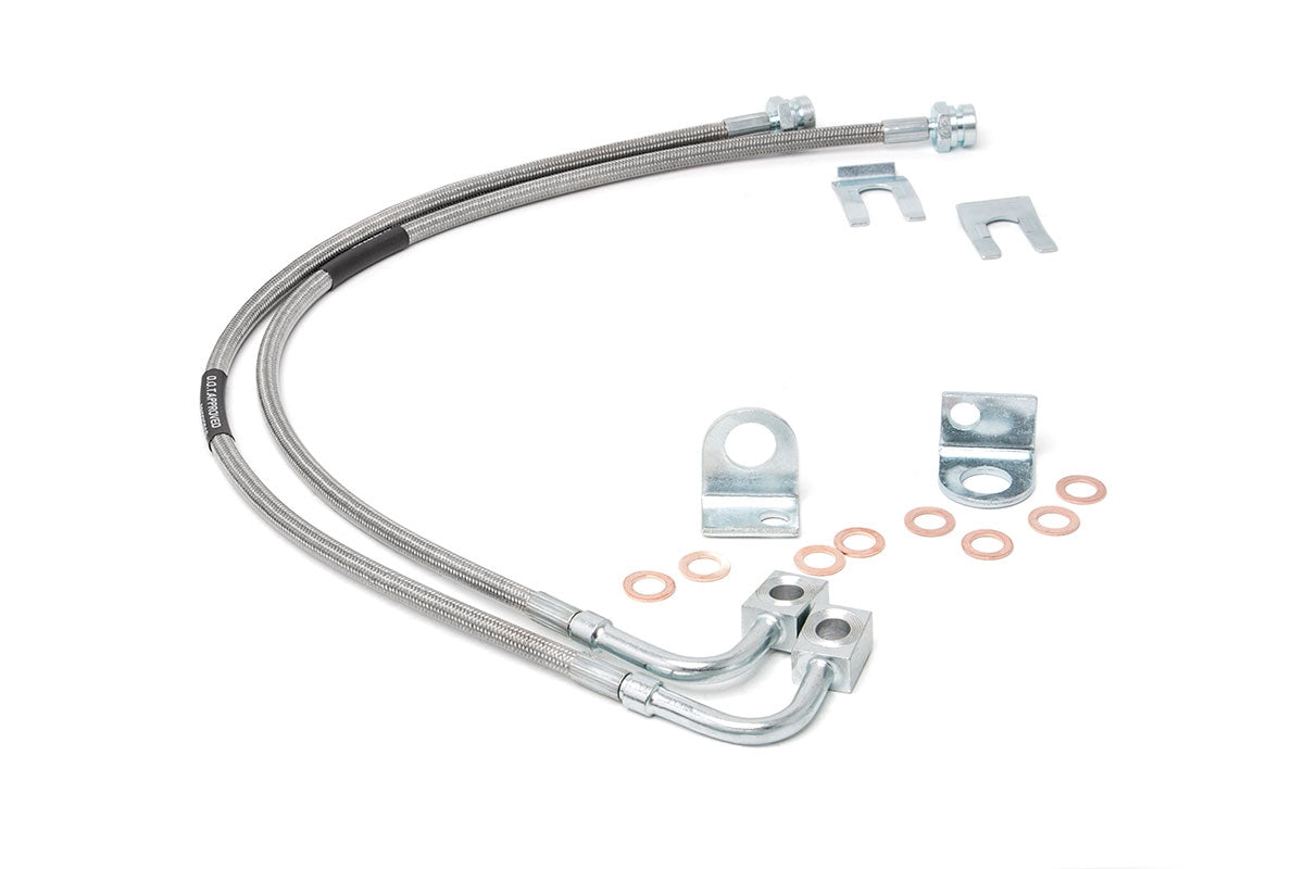Rough Country Brake Lines Stainless Rear 4-6 Inch Lift Fits Jeep Wrangler Jk (07-18) 89708