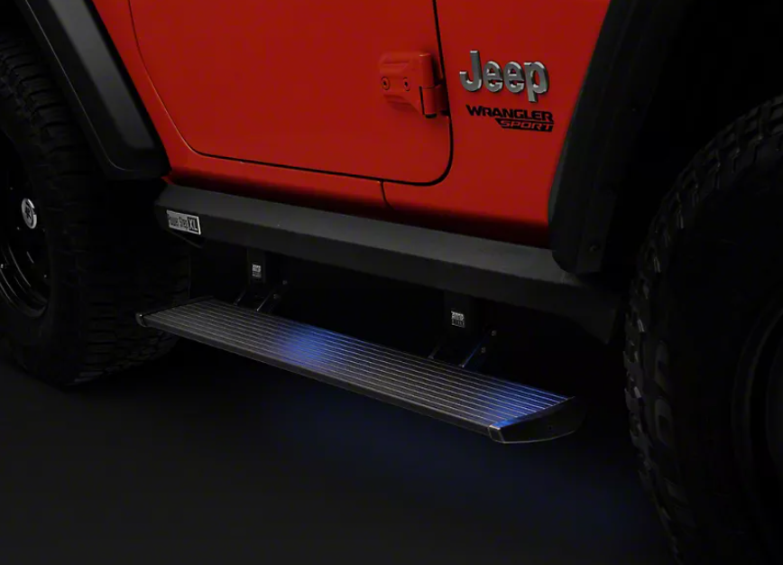 Amp Research Open Box Powerstep Xl 1.5" Additional Drop 18-22 compatible with Jeep Wrangler Jl, 2-Door, Gas Only 77133-01A