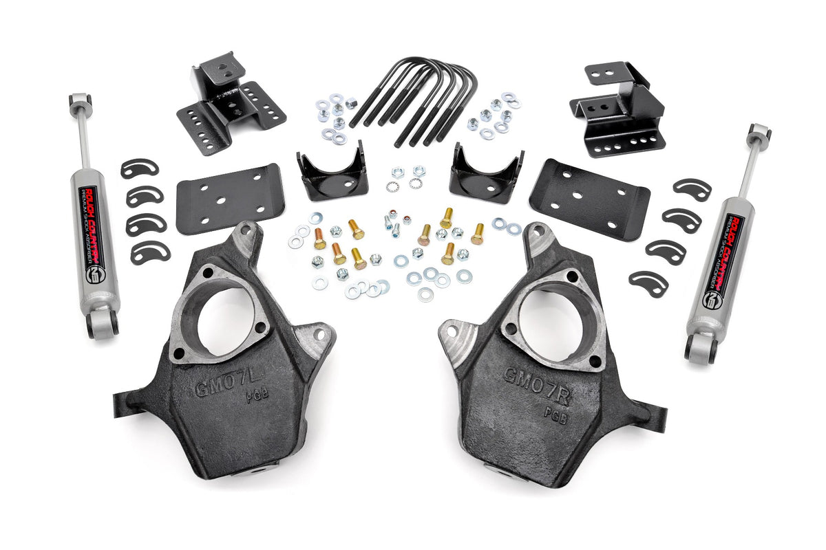 Rough Country Lowering Kit Knuckle 2"Fr 4"Rr Fits Chevy/GMC 1500 (07-14) 721.20