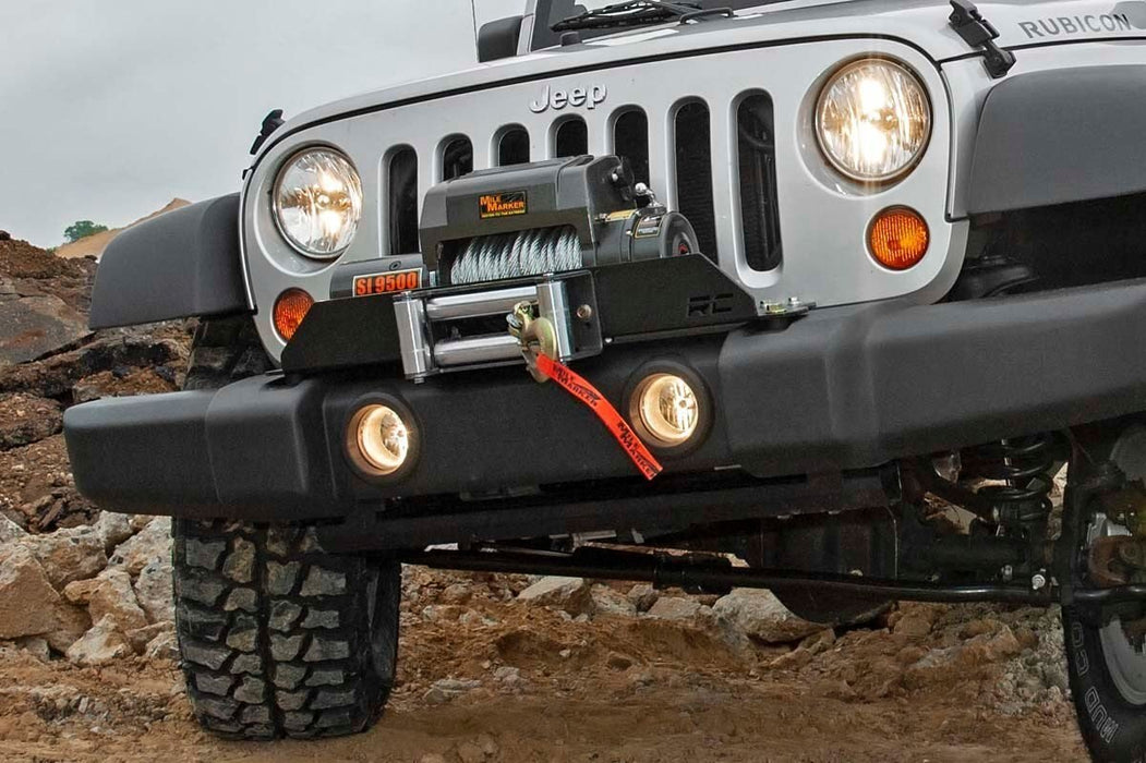 Winch Mount Plate | Factory Bmpr | D-Rings | compatible with Jeep Wrangler JK (07-18)