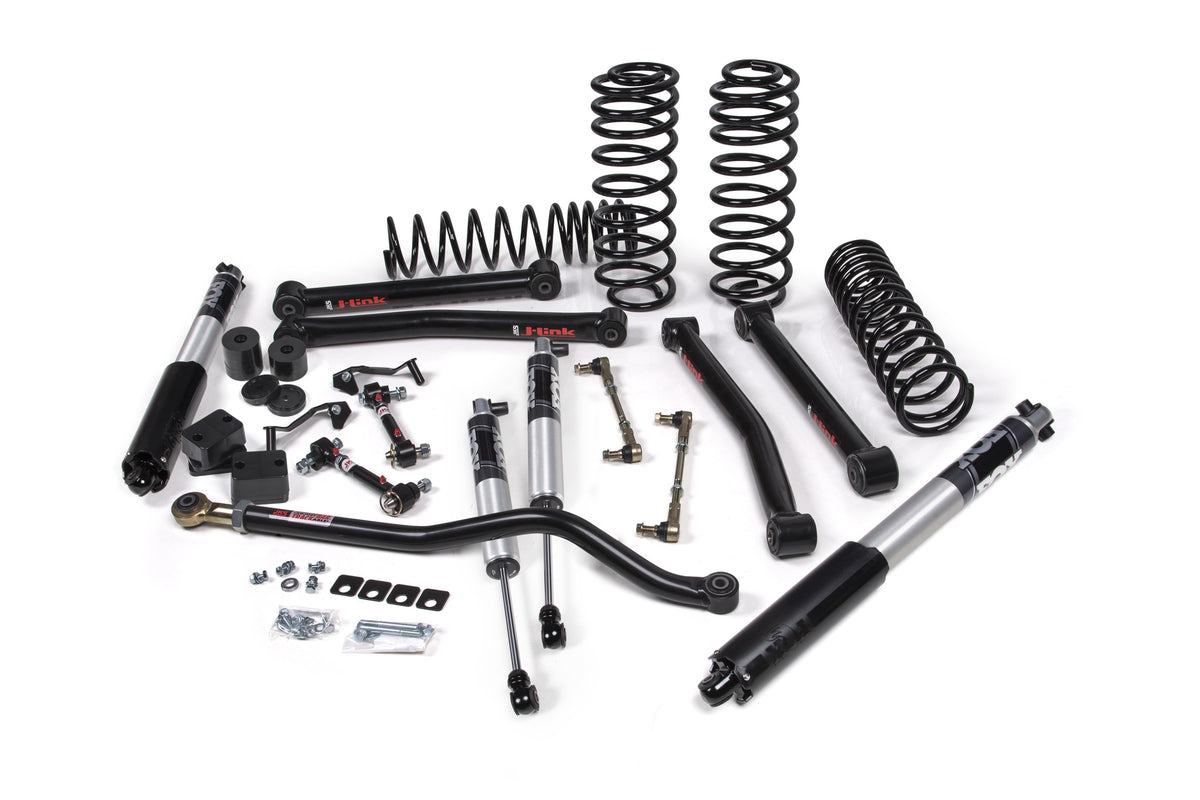 JKS 2018-2024 Fits Jeep Wrangler JL J-Konnect 2.5" 4Dr W, FOX 2.5 Performance Series Shocks, Std Rate Coils, Fits 2018-2024 Jeep Wrangler JL JSPEC121PS
