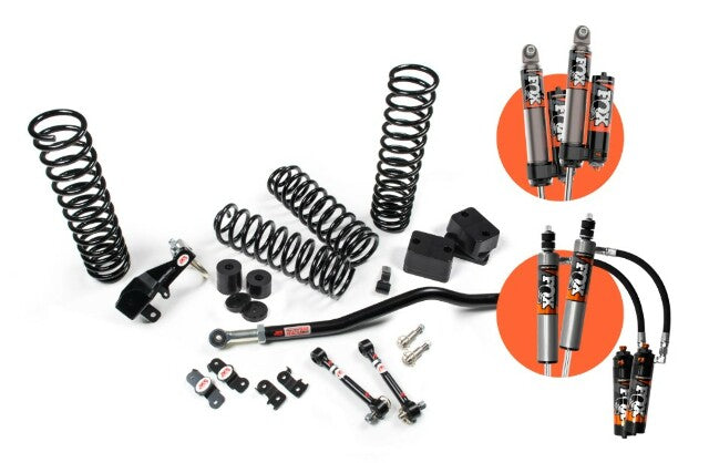 JKS JSPEC100PES 2007-2018 compatible with Jeep Wrangler (JK) 4Dr 3.5" J-Venture Suspension Lift Kit w/ Fox 2.5 PES R/R DSC Shocks 4wd