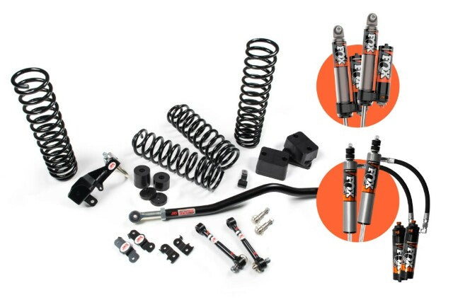 JKS JSPEC106PES 2007-2018 compatible with Jeep Wrangler (JK) RHD 4WD 2.5" Front + Rear Suspension Lift Kit J- Venture- Fox 2.5 PES R/R DSC 2DR