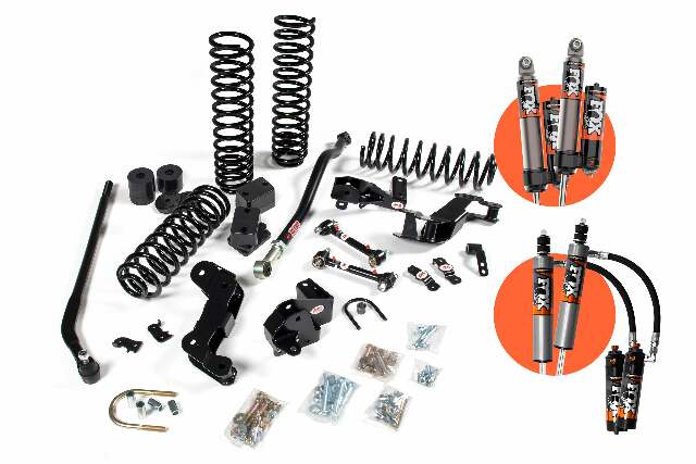 JKS JSPEC108PES 2007-2018 compatible with Jeep Wrangler (JK) 4Dr 3.5" J-Kontrol Suspension Lift Kit w/ Fox 2.5 PES R/R DSC Shocks 4wd