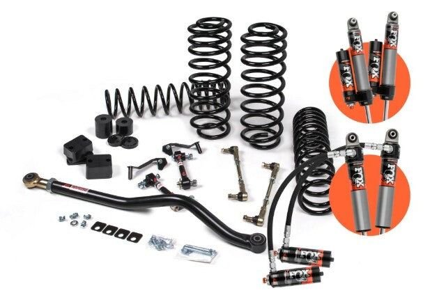 2018-2025 Jeep Wrangler JL - 4Dr - J-Venture 2.5" Suspension Lift Kit - HD Rate Coil Springs Front/Rear - Fox 2.5" Performance Elite Series Shocks Front/Rear