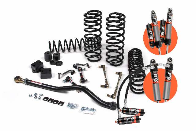 2018-2025 Jeep Wrangler JL - 4Dr - J-Venture 3.5" Suspension Lift Kit - STD Rate Coil Springs Front/Rear - Fox 2.5" Performance Elite Series Shocks Front/Rear