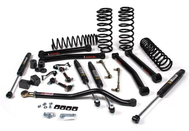 2018-2025 Jeep Wrangler - 4Dr - JL J-Konnect 2.5" Suspension Lift Kit - HD Rate Coil Springs Front/Rear - Jspec Shocks Front/Rear