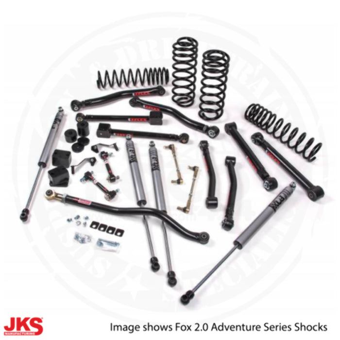 JKS JSPEC125KFP 2018-2024 compatible with Jeep Wrangler (JL) J-Krawl 2.5" 4Dr w/Fox 2.0 Performance Shocks, STD Rate Coils