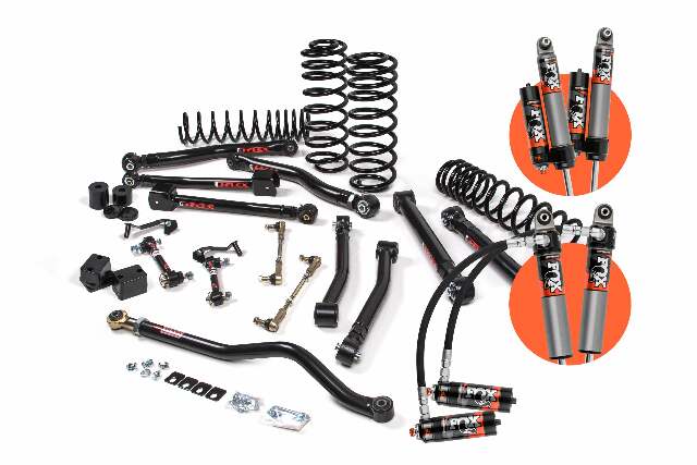 2018-2025 Jeep Wrangler JL - 4Dr - J-Krawl 2.5" Suspension Lift Kit - STD Rate Coil Springs Front/Rear - Fox 2.5" Performance Elite Shocks Front/Rear