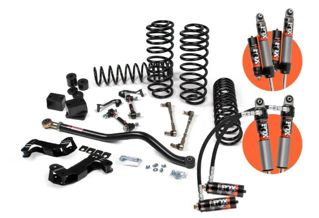JKS JSPEC135PES 2018-2024 compatible with Jeep Wrangler (JL) J-Kontrol 3" 2Dr w/Fox 2.5 Performance Elite Series Shocks, HD Rate Coils