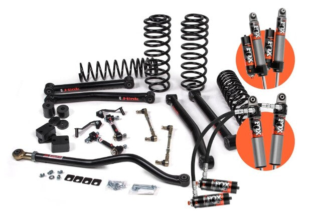 2018-2025 Jeep Wrangler JL - 2Dr - J-Konnect 3" Suspension Lift Kit - STD Rate Shocks Front/Rear - Fox 2.5" Performance Elite Series Shocks Front/Rear
