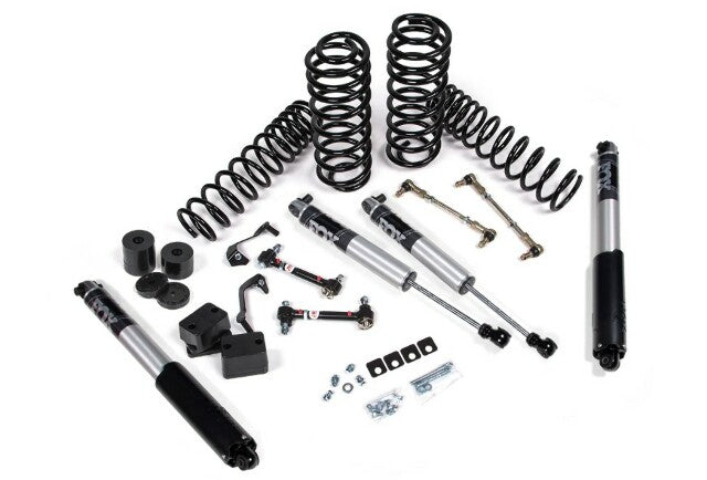JKS JSPEC155PS 2018-2024 compatible with Jeep Wrangler (JL) 1.5" Suspension Lift Kit, 1" Rear, Coil Spring Fox 2.5 Performance Series Shocks