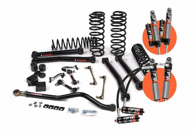 2020-2023 Jeep Wrangler JL - 4Dr - Diesel - J-Konnect 2.5" Suspension Lift Kit - HD Rate Front/STD Rate Coil Springs Rear - Fox 2.5" Performance Elite Series Shocks Front/Rear