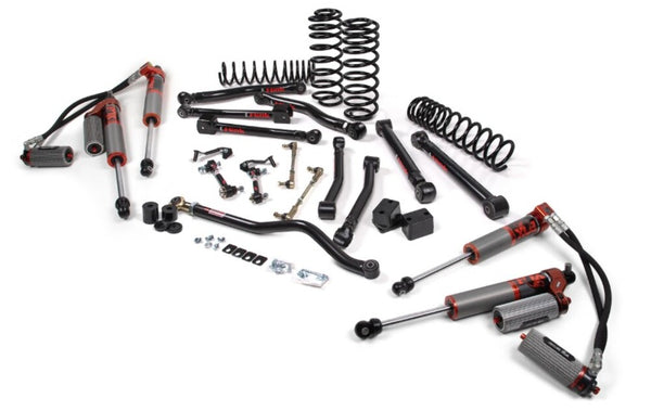 JKS 2018-2023 Compatible With Jeep Wrangler JL 4Dr 3.5" J-Krawl System, Rubber Fox 3.0 Frs Ibp R, R Dsc Front, Fox 3.0 Frs Ibp P, B Dsc Rear, Std Rate Coils, Fits 2018-2023 Jeep Wrangler JL JSPEC186FRS