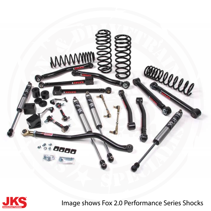 JKS Fits 2018-2022 for Jeep Wrangler Jl J-Krawl 2.5In 4Dr W/Fox 2.0 Performance Shocks, Std Rate Coils JSPEC125KFP