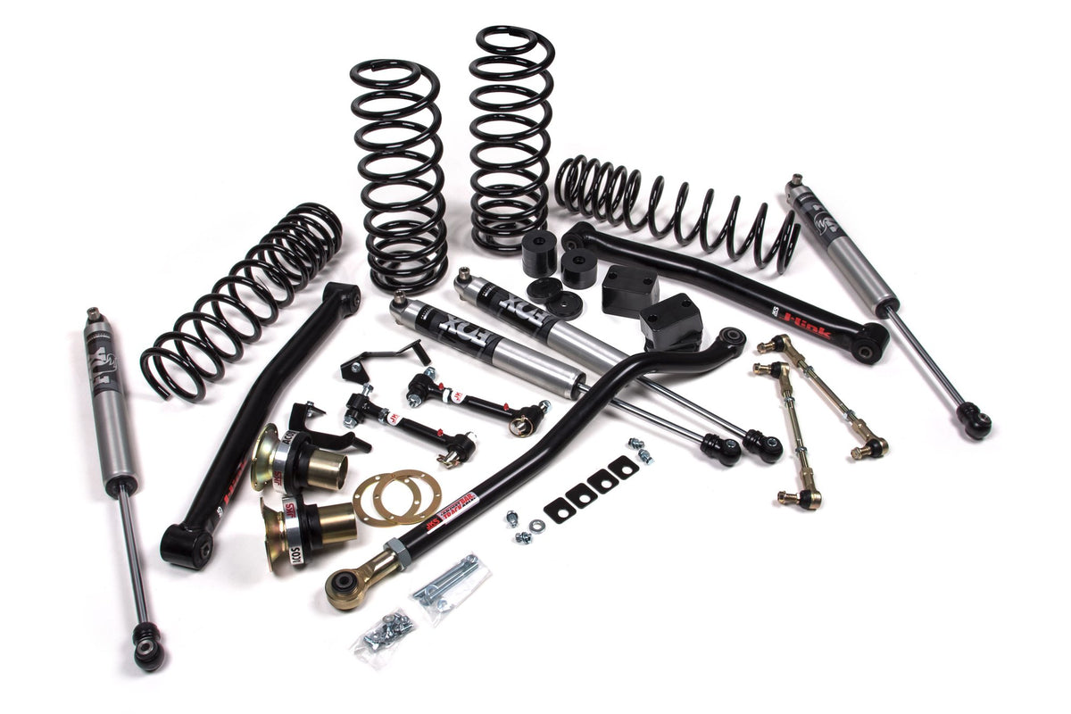 JKS 2018-2024 Compatible With Jeep Wrangler JL J-Lander 3.5" 4Dr W, Fox 2.0 Performance Shocks, HD Rate Coils, Fits 2018-2024 Jeep Wrangler JL JSPEC130KFP