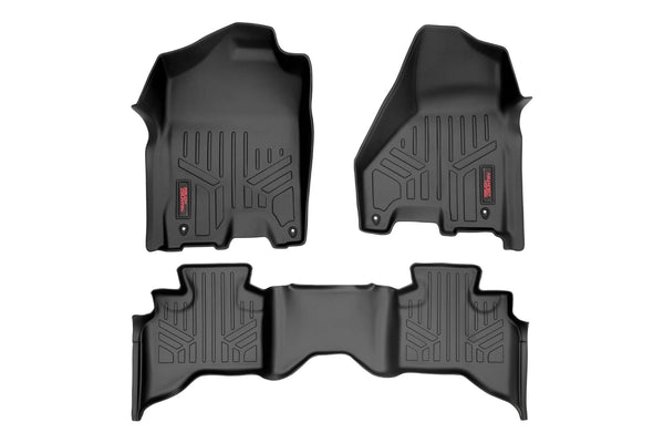 Rough Country Floor Mats Fr/Rr Quad Cab Fits RAM 1500 2WD/4WD (2012-2018 & Classic) M-31212