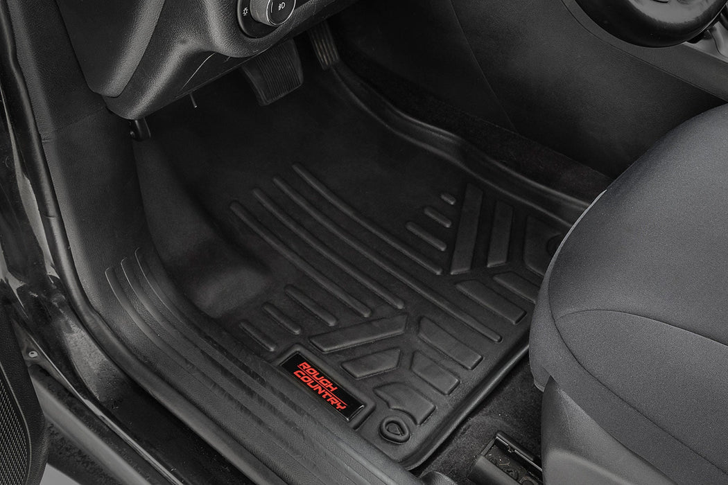 Rough Country Floor Mats Fr & Rr compatible with Jeep Cherokee Kl 2Wd/4Wd (2014-2023) M-61702