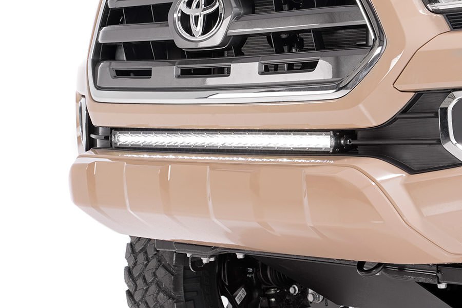 Rough Country LED Light Lower Grille Mnt 30" Black Single Row White DRL Fits toyotaTacoma (16-23)